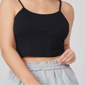 Basic black cropped tank